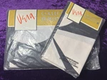 Vtg Vera Neumann Silhouette Fitted Sheet Set Qn Pillowcase Floral Black White. Fixed Price $59.99.