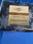 Pointehaven Blue Snowflake 100% Cotton Flannel Duvet Cover Set King/cal. Fixed Price $50.00.