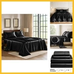 Satin Sheets St-king-black 4-PIECE Pack 100 Microfiber Machine. Fixed Price $40.74.