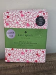 Kate Spade New York 4 Piece Queen Sheet Set Outline Heart Print 100% Cotton. Fixed Price $53.99.