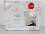 The Farmhouse Rachel Ashwell King Sheet Set Pink Floral Cotton Shabby Chic 4PCS. Fixed Price $75.99.