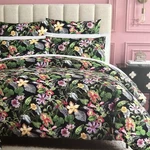 3PC Christian Lacroix Full/queen Duvet Cover/sham Set Tropical Floral Deep Navy. Fixed Price $112.49.