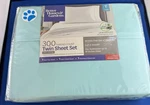 Better Homes & Gardens Twin Sheet Set 300 Thread Count Cotton Aqua Blue New C27. Fixed Price $18.50.