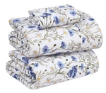 Twin Xl 100% Cotton Sheets Sweet Pea Floral 16 Inch Deep Pocket Set 3 Pcs. Fixed Price $56.21.