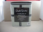 New Dwell Studio King 4-PC Cotton Sheet Set Extra Deep Color Is Desert Sage. Fixed Price $68.95.