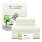 Supreme Elegance Pcs 100% Cotton Full Size Sheets Set, Light Ivory, 400 Thread. Fixed Price $66.29.