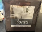 Members Mark 450 Thread Count Chocolate Brown Twin Sheets Xl. Fixed Price $23.00.