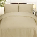 Embossed Dobby Stripe 90GSM Microfiber Sheet Set - King 78X80", Taupe. Fixed Price $31.00.