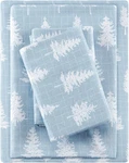 Cozy Flannel 100% Cotton King Sheet Set - Cute Animal & Star Print, Blue Forest. Fixed Price $67.99.