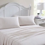Luxury Cotton Flannel Bed Linen Set Twin Size By Laura Ashley Home Pink Green.... Fixed Price $93.39.