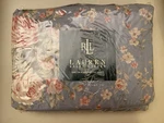 Ralph Lauren Shelter Island Blue Floral Twin Deep Fitted Sheet 100% Cotton - New. Fixed Price $129.99.