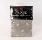 Bibb Home Flannel Standard Pillowcases 2 Pack 100% Cotton Taupe Beige Medallion. Fixed Price $18.90.