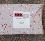 London Kaye Queen Peppermint Candy Cane Sweet Treats Christmas Sheet Set. Fixed Price $31.49.
