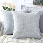 Linen Throw Covers Set Of 2 Decorative Square Pillowcases Cushion Cove.... Fixed Price $25.47.