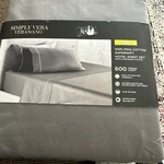 Simply Vera Wang Pima Cotton Sheet Set 600TC Cal. King Shadow Mauve New. Fixed Price $106.00.