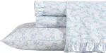Laura Ashley Victoria Blue King Sheet Set, Breathable Cotton Percale Bedding. Fixed Price $109.99.