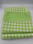 Vtg Jc Penney Double Bed 1 Sheet Flat No Iron Muslin Green Checked Plaid. Fixed Price $11.04.