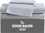 Eddie Bauer - Sheets, Cotton Percale Bedding King, Ticking Stripe Green. Fixed Price $74.15.