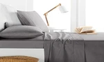 Milano Collection 100% Egyptian Cotton 4 Pc Sheet Set Queen Silver. Fixed Price $38.08.