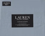 Ralph Lauren Queen Sheet Set Dunham Sateen Mist 4PC Cottage Farmhouse 300TC Blue. Fixed Price $99.99.