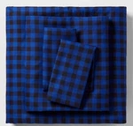 New Room Essentials Sapphire Blue/black Gingham Microfiber Xl Twin Sheet Set. Fixed Price $7.99.