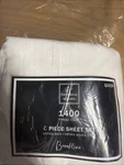 Fairfield Square Collection Brookline 1400 Thread Count 4-PC. Sheet Set, Queen. Fixed Price $24.88.