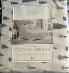 New Lenox Flannel 6 Piece Sheet Set, Queen (pine Trees). Fixed Price $35.00.