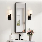 Tokeshimi 12X24 Recessed Medicine Cabinet With Mirror Surface Mount, Aluminum. Fixed Price $49.95.