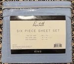 Paris Textile King Sheet Set 6 Piece Blue Ultra Soft Breathable Solid 3154. Fixed Price $29.24.