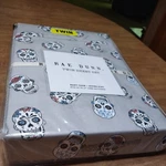 3PC Rae Dunn Halloween Sugar Skulls Twin Sheet Set Day Of The Dead Gray New. Fixed Price $36.95.