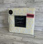 New Cynthia Rowley Pale Yellow White Grey Spring Floral 6 Piece Queen Sheet Set. Fixed Price $85.00.
