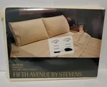 New Fifth Avenue No-iron Ivory Bone Full Flat Sheet 160 Thread Count 81" X 96". Fixed Price $15.00.