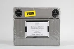 Deluxe Hotel 4-PIECE Bed Sheet Set Dobby Stripe Microfiber Sateen Gray. Fixed Price $32.99.