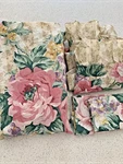 Vintage Dan Rivers Fitted Sheet, 2 Shams, Pillowcases Multicolor Floral. Fixed Price $22.00.