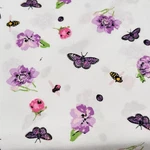 Betsey Johnson Twin Flat Sheet White Purple Butterfly Floral Read. Fixed Price $16.94.
