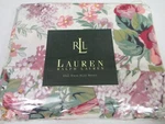 New Ralph Lauren Allison White Pink Multi Rose Floral Ruffled Flat Sheet - Twin. Fixed Price $79.99.
