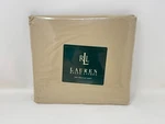 Lauren Ralph Solid Twin Flat Sheet Biege 250 Thread 100% Cotton New 66X96. Fixed Price $22.97.