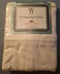 Wamsutta King Pillowcases Ivory 275 Thread Count Egyptian Cotton Nos Mip. Fixed Price $21.00.