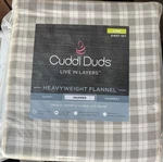 Cuddl Duds Gray White Plaid Heavyweight Cotton Flannel Sheet Set 4 Piece King. Fixed Price $59.99.