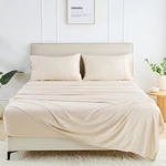 Gokotta Split King Sheets Set 5 Pieces, 100% Tanboocel Rayon Light Beige. Fixed Price $59.95.