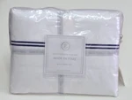 Tessitura Toscana Telerie King Sheet Set White/navy Percale. Fixed Price $299.00.