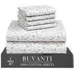 6 Piece 100% Natural Soft Cotton Set Deep Pocket Cozy Bed. Fixed Price $65.99.