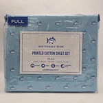 Southern Tide Full Size Skip Jack Coastal Blue Topaz Fish Cotton Sheet 4-PC Set. Fixed Price $94.95.