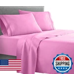 Clara Clark Supreme 1500 Collection 3PC Bed Sheet Set Twin Strawberry Pink. Fixed Price $43.08.