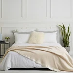 Creswick Fine Merino Wool Bed Blanket Magnolia. Fixed Price $348.66.