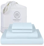 Threadmill Luxury 800 Count King 100% Cotton Sheets - Light Blue Satee.... Fixed Price $147.98.