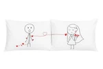 Romantic Couple Pillowcases Set Of 2, Love Knot Satin Covers, Wedding. Fixed Price $29.32.