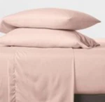 Room Essentials 3-PIECE Microfiber Sheet Set Full Peach Blush. Fixed Price $15.99.