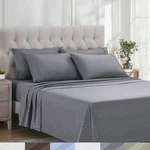 Sweet Home Collection 1500 Series 6 Piece Dobby Stripe 14" Pocket Bed Sheet Set. Fixed Price $32.99.
