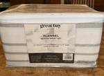 Great Bay Home 100% Turkish Cotton Queen Flannel Sheet Set Raye Collection. Fixed Price $59.99.